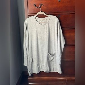 Soft Surroundings grey tunic long sleeve top Large